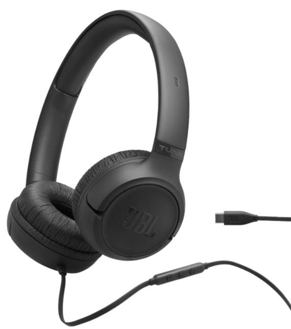 JBL TUNE 530C BLK USB-C Wired on-ear headphones