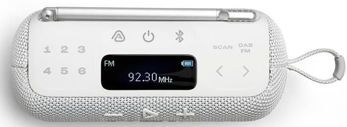 JBL TUNNER3 WHT Portable DAB/DAB+/FM radio with Bluetooth