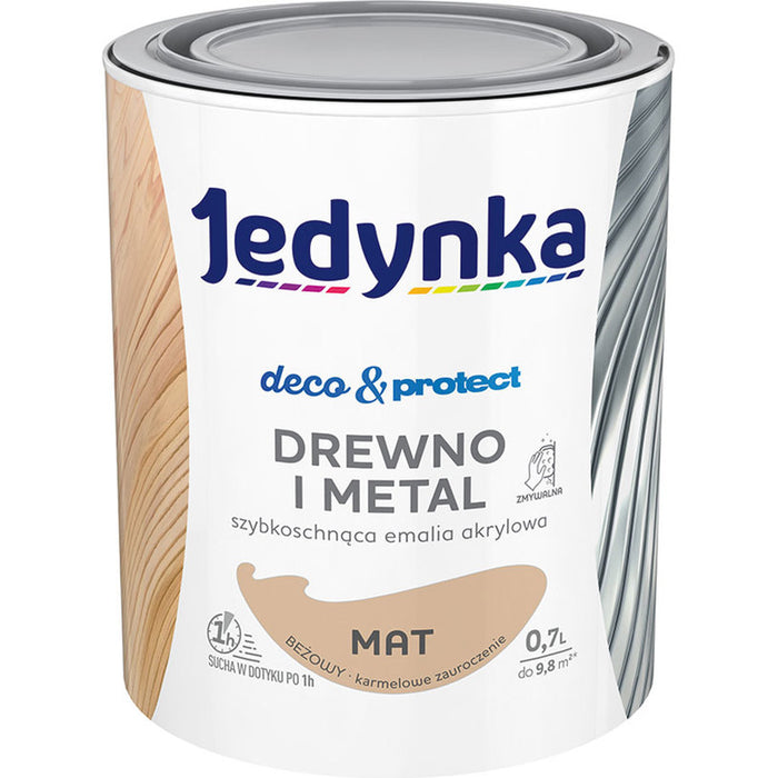 QUICK DRY ACRYLIC ENAMEL LACQUER BEIGE MAT 700 ML JEDYNKA