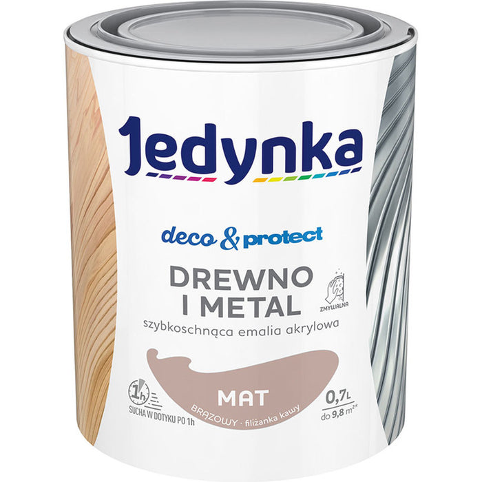 QUICK DRY ACRYLIC ENAMEL BROWN MATTE 700 ML JEDYNKA