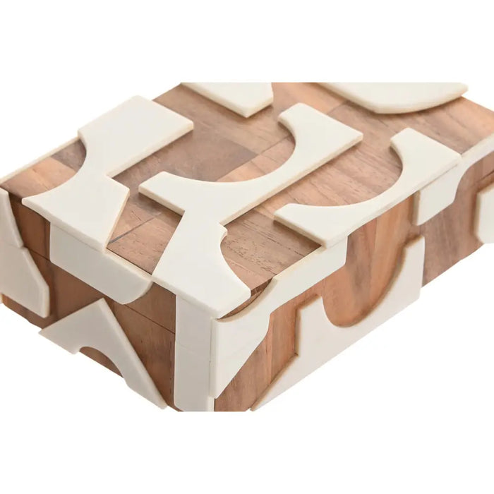 Jewelry box Home ESPRIT Black Natural Resin Acacia 18 x 13 x 7,5 cm (2 Pieces) - Декорация и Осветление<<<Дом