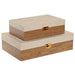 Jewelry box Home ESPRIT White Natural Wood (2 Units) - Декорация и Осветление<<<Дом Градина<<<BigBuy&&&Други артикули