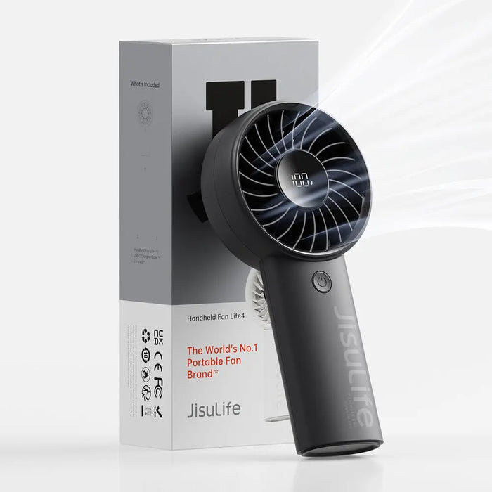 Jisulife Handheld Fan Life4 5000mAh Portable USB Fan - Black - Household accessories<<<HurtelXML