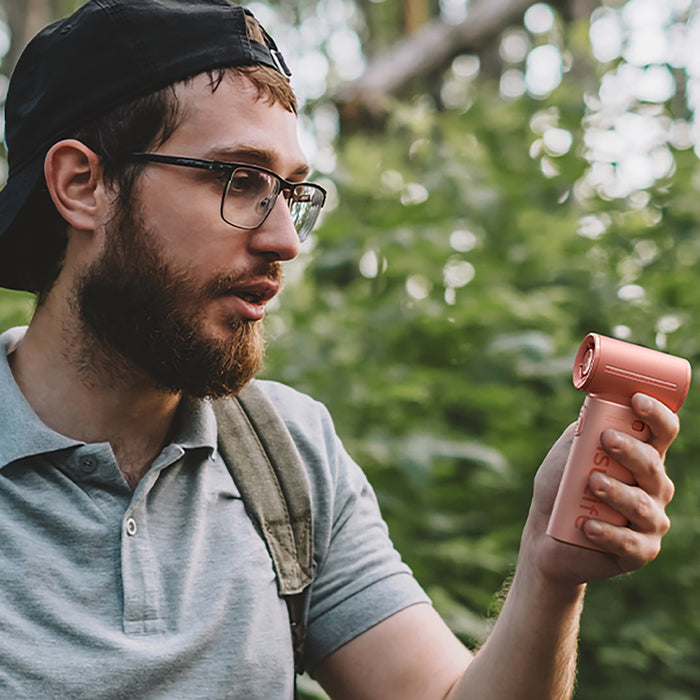 Jisulife Handheld Fan Life9 5000mAh Portable Mini Blower USB Fan - Pink