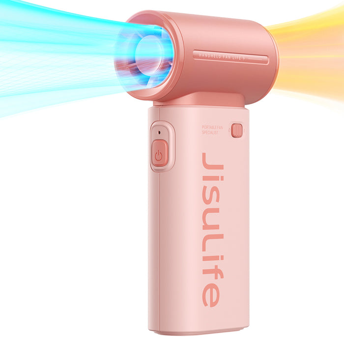 Jisulife Handheld Fan Life9 5000mAh Portable Mini Blower USB Fan - Pink