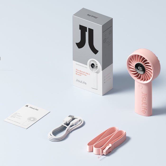 Jisulife Handheld Fan Life4 3600mAh Portable USB Fan - Pink
