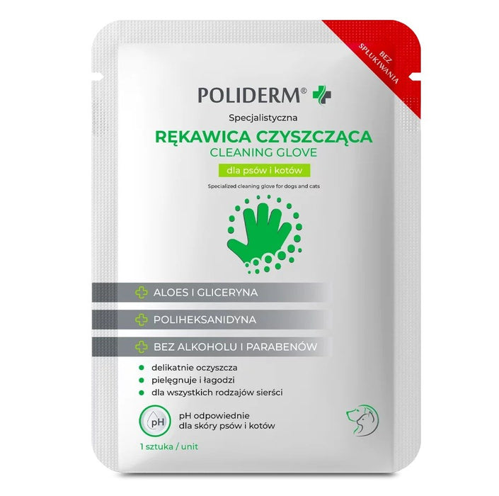 POLIDERM® cleaning glove for dogs and cats - 1 pc