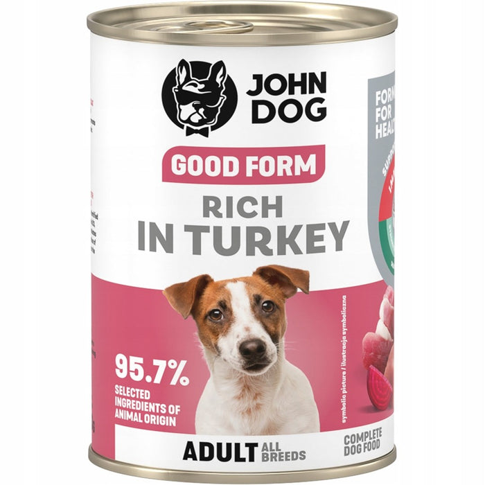 JOHN DOG Good form Rich in turkey - wet dog food - 400g