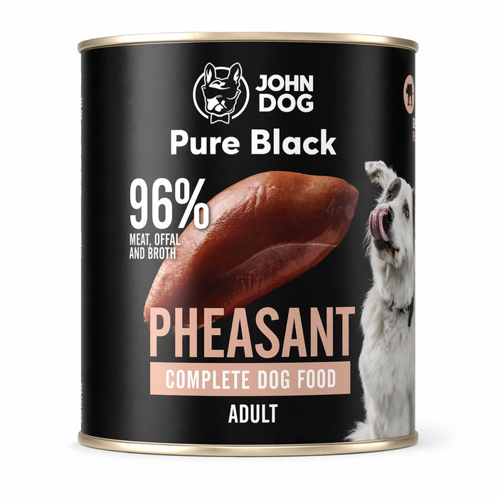 JOHN DOG Pure Black Pheasant - wet dog food - 800g