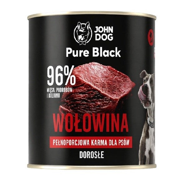 JOHN DOG Pure Black beef - wet dog food - 800g