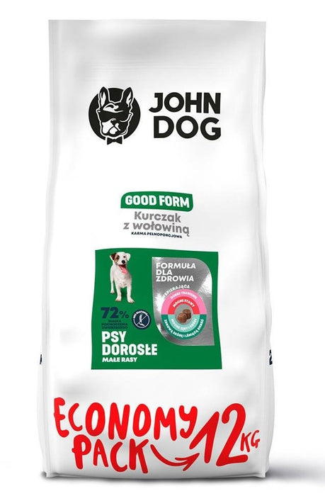 JOHN DOG Good Form Adult Chicken with beef - dry dog food - 12 kg