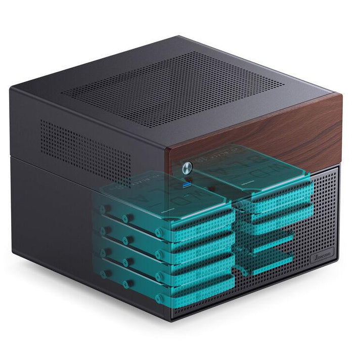Box Jonsbo N4 NAS, m-ATX, Black