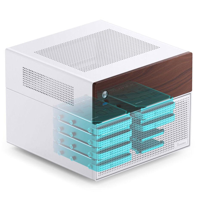 Box Jonsbo N4 NAS, m-ATX, White