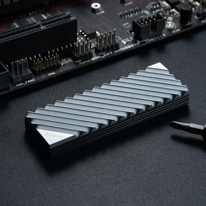 Passive cooler Jonsbo M.2 SSD, ribbed, Gray