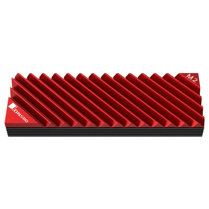 Passive cooler Jonsbo M.2 SSD, ribbed, Red