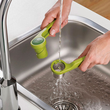 GARLIC PRESS STEEL GREEN JOSEPH JOSEPH
