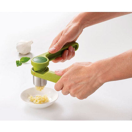 GARLIC PRESS STEEL GREEN JOSEPH JOSEPH