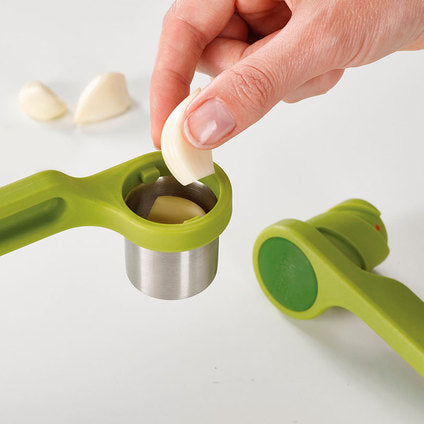 GARLIC PRESS STEEL GREEN JOSEPH JOSEPH