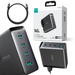 Joyroom GaN Ultra JR-TCG05EU 140W PD 3.0 QC 3.0 Wall Charger 3x USB-C 1x USB-A Black + Cable - Travel