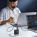 Joyroom GaN Ultra JR-TCG05EU 140W PD 3.0 QC 3.0 Wall Charger 3x USB-C 1x USB-A Black + Cable - Travel
