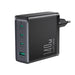 Joyroom GaN Ultra JR-TCG05EU 140W PD 3.0 QC 3.0 Wall Charger 3x USB-C 1x USB-A Black + Cable - Travel