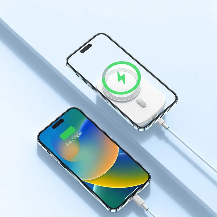 Joyroom inductive power bank 6000mAh with ring and stand up to 20W white (JR-W030) - Powerbanks<<<HurtelXML