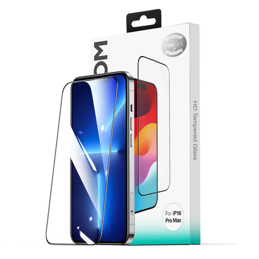 Joyroom JR-MLG0276 2.5D HD Dustproof Tempered Glass with Black Frame for iPhone 15/16 - Cell phone tempered