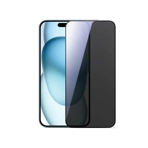 Joyroom JR-MLG0281 2.5D Dustproof Privacy Tempered Glass with Black Frame for iPhone 16 Pro - Cell phone tempered