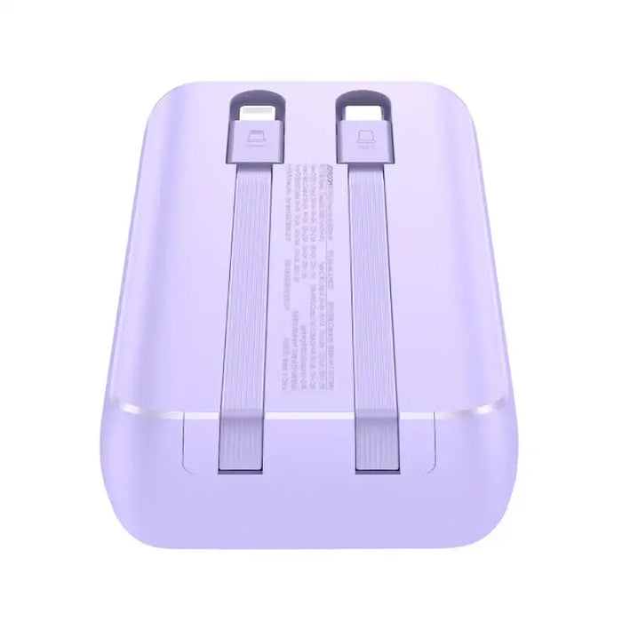 Joyroom JR-PBC06 mini power bank with built-in USB-C / Lightning cables 30W 10000mAh - purple - Powerbanks<<<HurtelXML