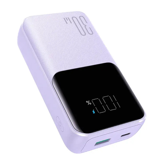 Joyroom JR-PBC07 20000mAh 30W mini power bank with USB-C and Lightning cables - purple - Powerbanks<<<HurtelXML