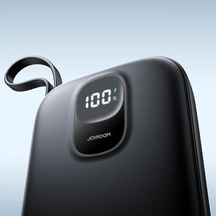 Joyroom JR-PBF18 22.5W 10000mAh Powerbank with Built-in Lightning Cable + USB-C Cable 0.25 cm - Black