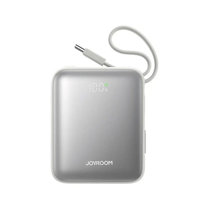 Joyroom JR-PBF27 10000mAh 22.5W Powerbank with Built-in USB-C and Lightning Cables - White - Powerbanks<<<HurtelXML