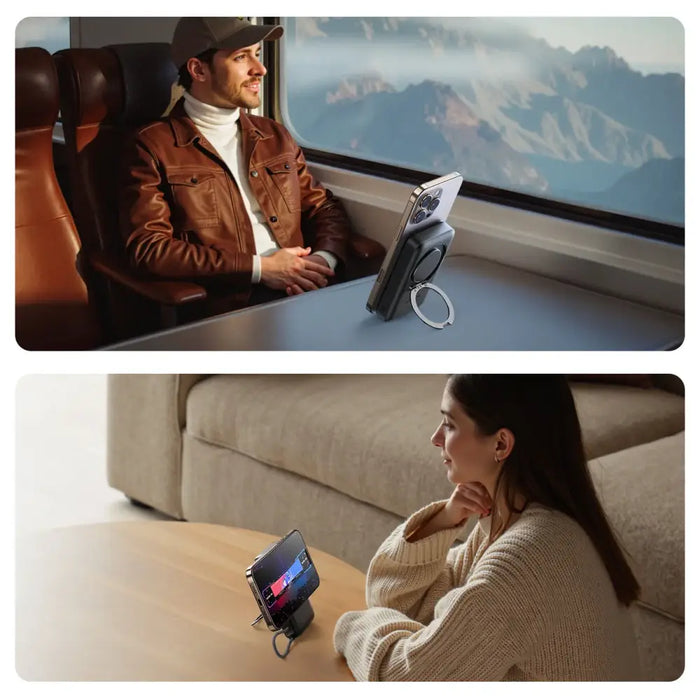 Joyroom JR-PBM02 Powerbank 22.5W 10000mAh 3in1 Magnetic Inductive Compatible with MagSafe with Built-in Cable - Black