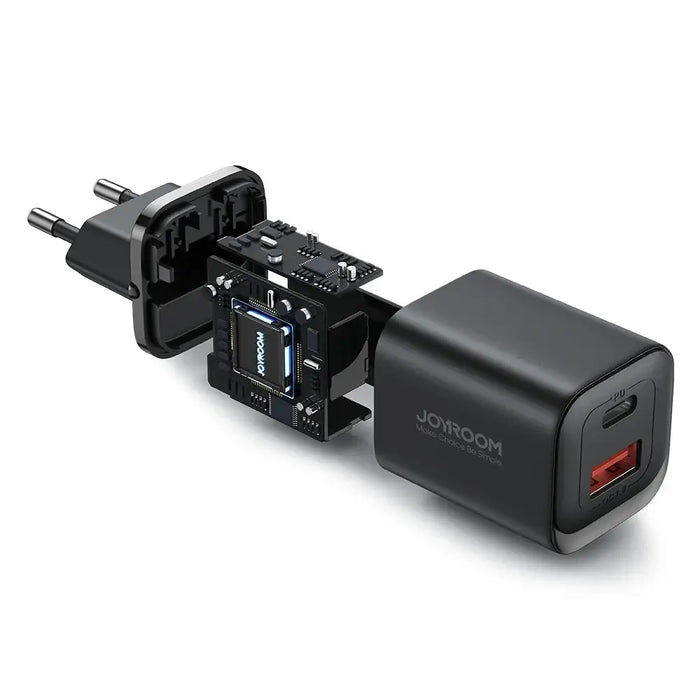 Joyroom JR-TCF08EU Speed Series 30W PD/QC/AFC/FCP fast wall charger - black - Cell phone USB charger<<<HurtelXML