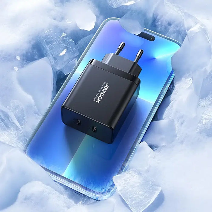 Joyroom JR-TCF09 fast charger 2x USB-C 40W - black - Cell phone USB charger<<<HurtelXML