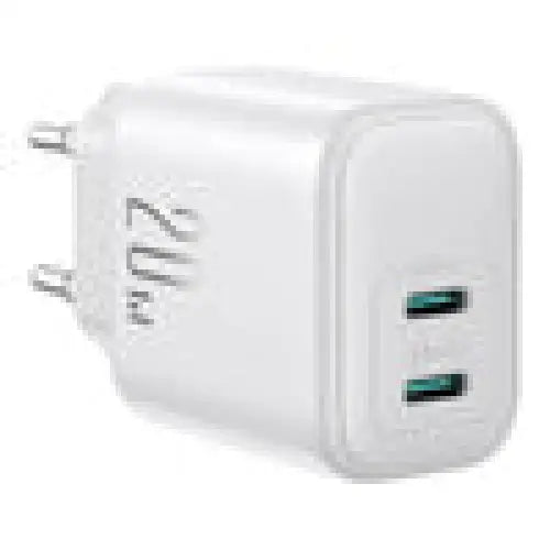 Joyroom JR-TCF12 Dual-Port (2C) 20W Power Charger (white) - mains chargers<<<Chargers<<<GSM