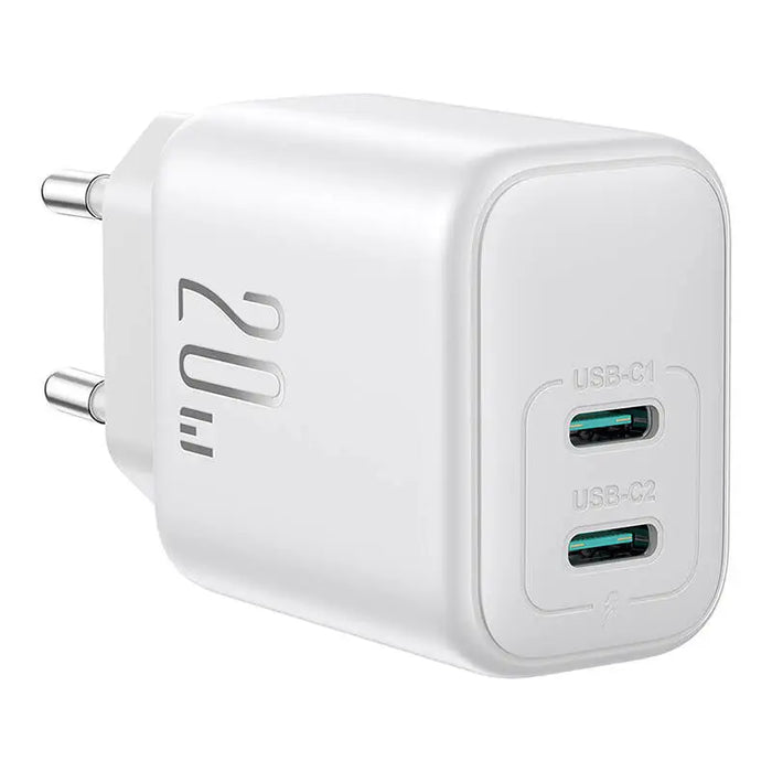 Joyroom JR-TCF12 Dual-Port (2C) 20W Power Charger (white) - mains chargers<<<Chargers<<<GSM