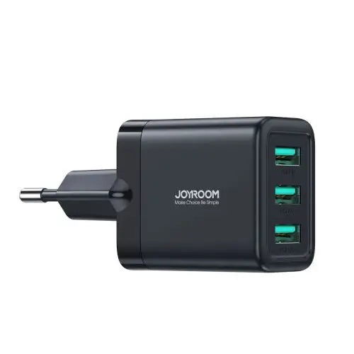 Joyroom JR-TCN02 3xUSB-A 17W 3.4A mains charger - black - Lightning cable<<<Accessories<<<Основна<<<DunaXML&&&Cell