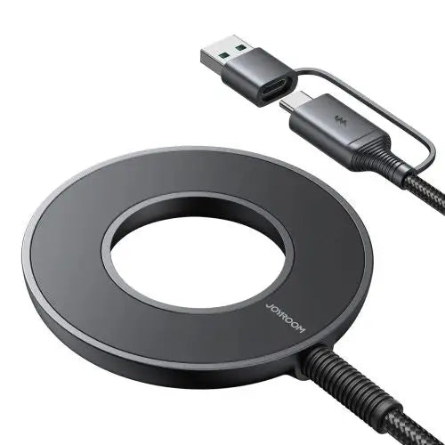 Joyroom JR-WQM03 magnetic charger USB + USB-C 1.2m (black) - Lightning