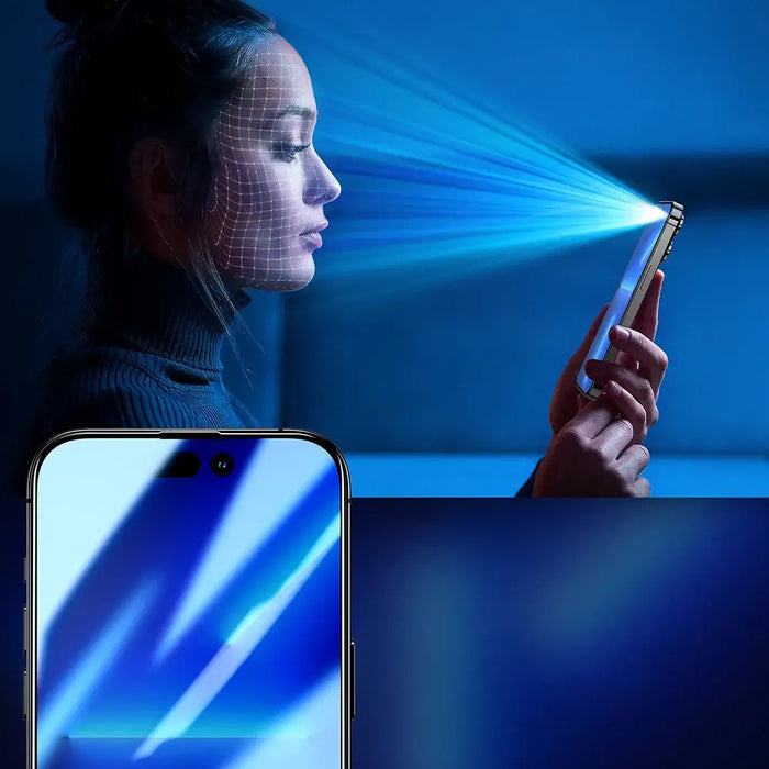 Joyroom Knight 2.5D Privacy TG Tempered Glass for iPhone 14 Pro with Anti-Spy Filter Full Screen with Frame Transparent