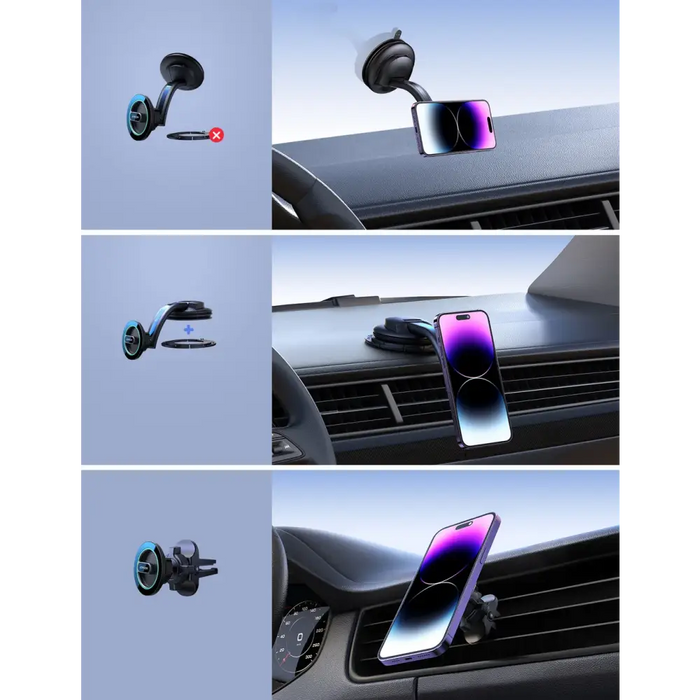 Joyroom magnetic car phone holder for cockpit dashboard black (JR-ZS366) - Cell phone holders<<<HurtelXML
