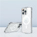 Joyroom Magnetic Defender Magnetic Case for iPhone 14 Pro Max Armored Cover with Hooks Stand Clear (MagSafe Compatible)