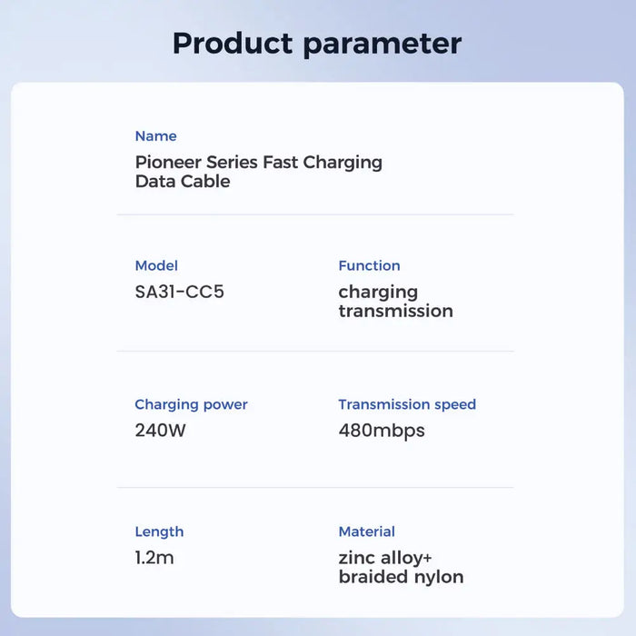 Joyroom Pioneer Series SA31-CC5 USB-C / USB-C 240W Cable 1.2m - Black - Cell phone cables<<<HurtelXML