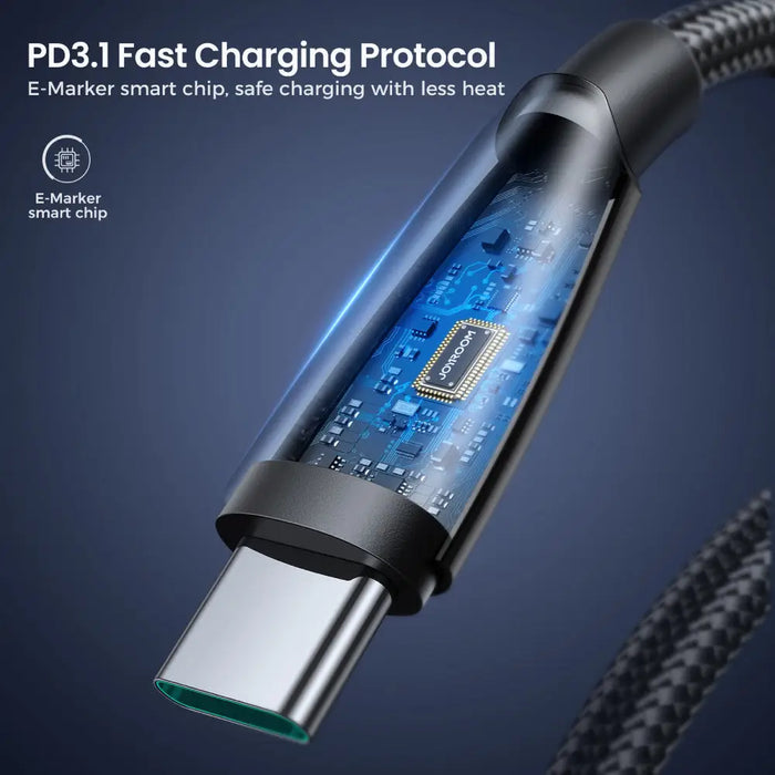 Joyroom Pioneer Series SA31-CC5 USB-C / USB-C 240W Cable 1.2m - Black - Cell phone cables<<<HurtelXML