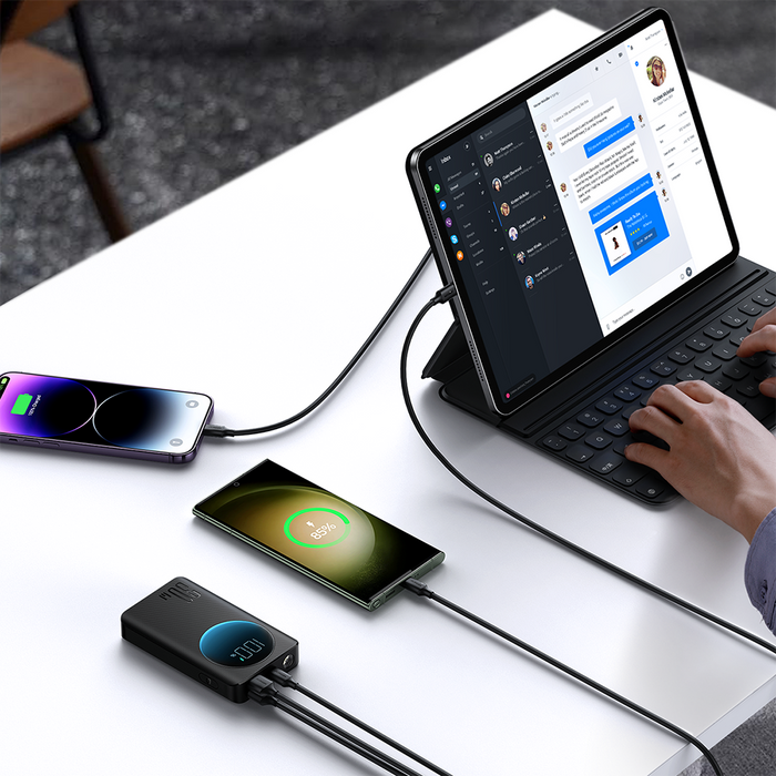 Joyroom powerbank 10000mAh 30W black (JR-PBF01) - Powerbanks<<<HurtelXML&&&Power Bank<<<Основна<<<DunaXML