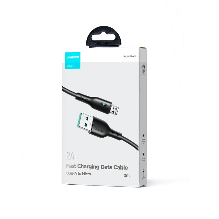 Joyroom Premium Series A13 USB-A / micro USB 2.4A cable 2m - black - Cell phone cables<<<HurtelXML