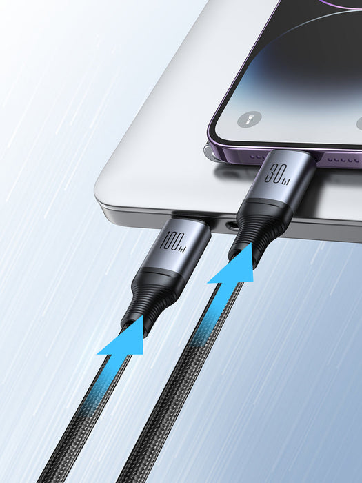 Joyroom Speedy Series S-A21 2in1 USB-C - USB-C / Lightning cable 100W 1.5m - black - Cell phone cables<<<HurtelXML