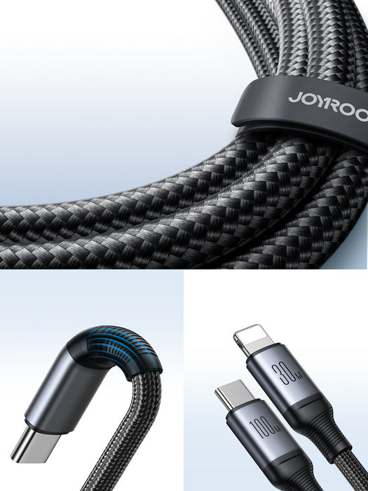 Joyroom Speedy Series S-A21 2in1 USB-C - USB-C / Lightning cable 100W 1.5m - black - Cell phone cables<<<HurtelXML