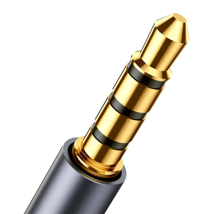 Joyroom SY-A09 AUX extension cable 3.5mm mini jack female to 3.5mm mini jack male braided 1.2m (black) - Audio