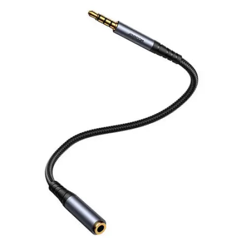 Joyroom SY-A09 AUX extension cable 3.5mm mini jack female to 3.5mm mini jack male braided 1.2m (black) - Audio